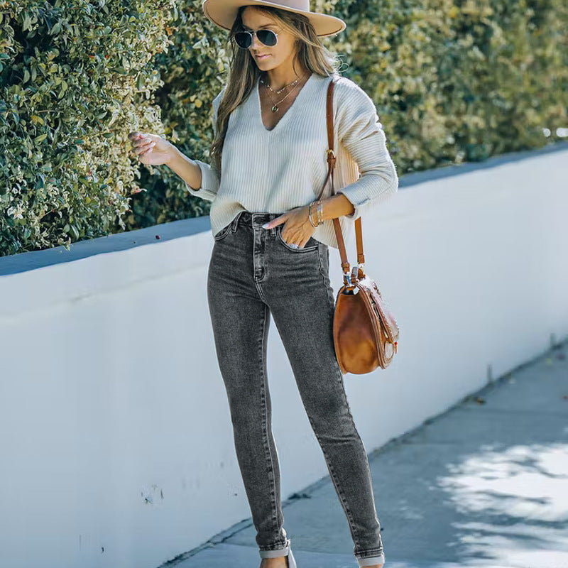 FZ Women's High Waist Denim Pants - FZwear