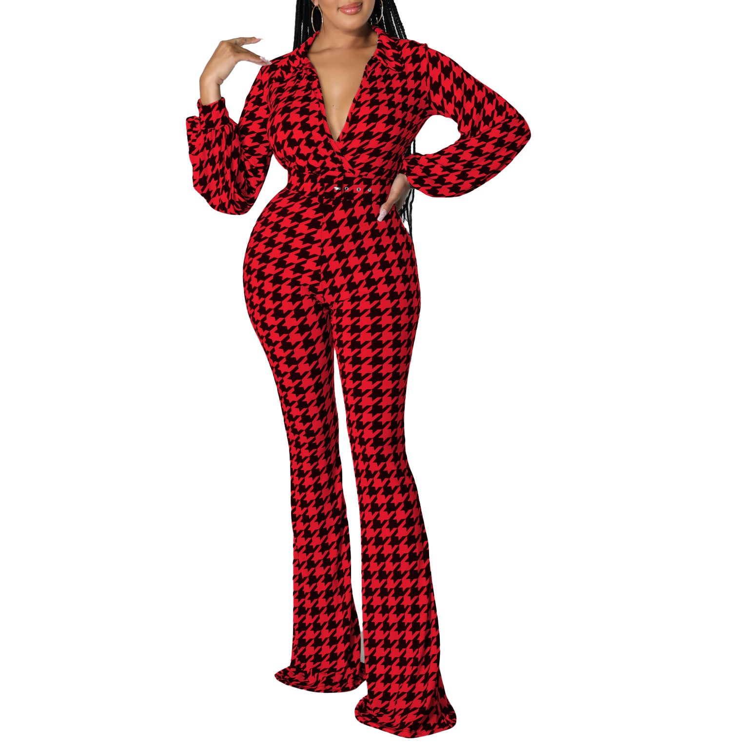 FZ Women's Printing Wide Leg African Jumpsuit - FZwear