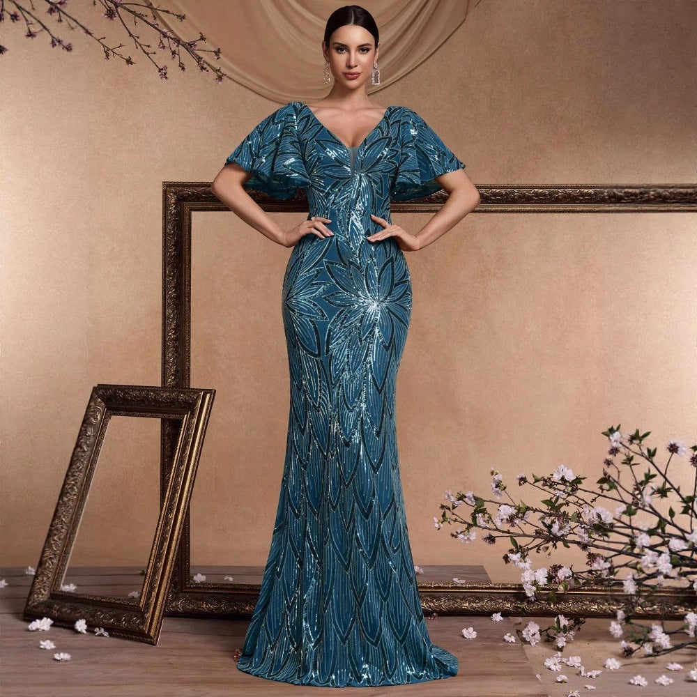 FZ Women's Sequin Cocktail Mermaid Evening Dress