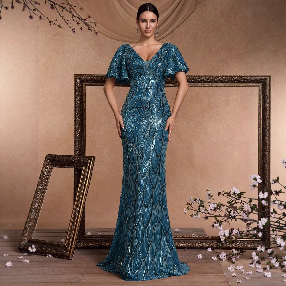 FZ Women's Sequin Cocktail Mermaid Evening Dress