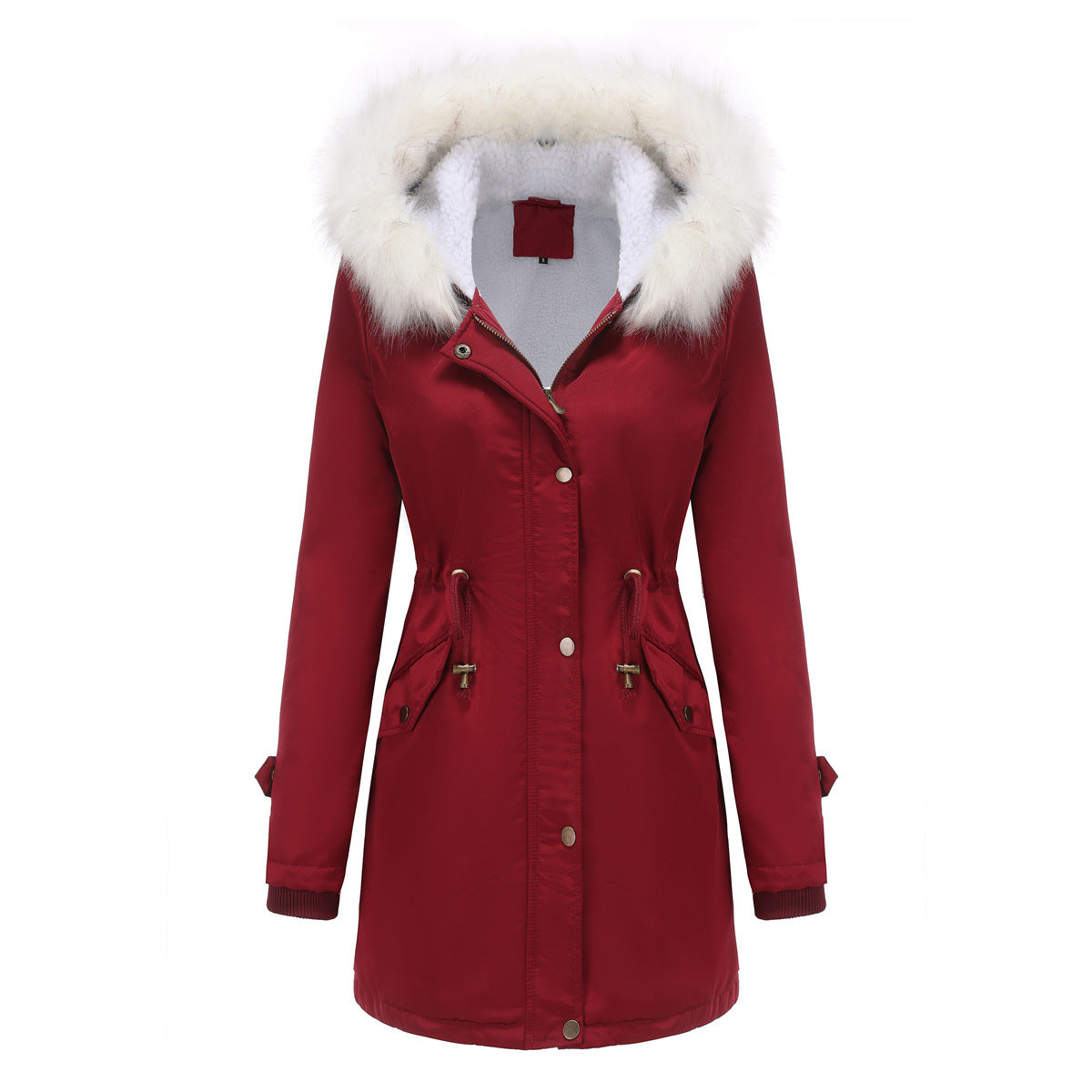 FZ Women's Detachable Fur Hooded Cotton Padded Fleece Jacket - FZwear