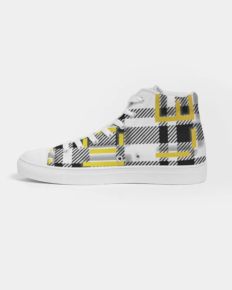 PLAID FLITE TOO Men's Hightop Canvas Shoe Kin Custom