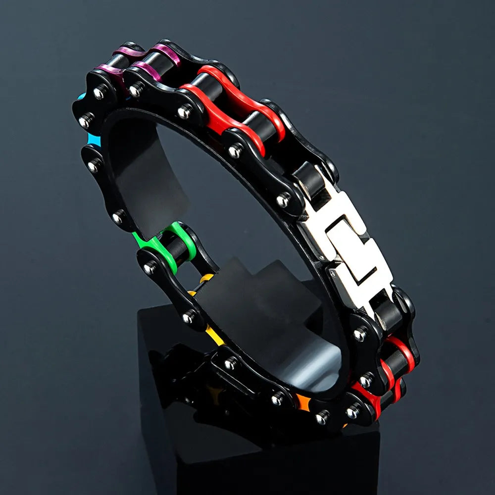 FZ Locomotive Punk Pride Stainless Steel Chain Bracelet - FZwear