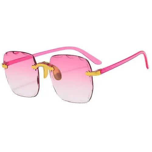 FZ Large Frame Square Rimless UV Protection Two-color Sunglasses