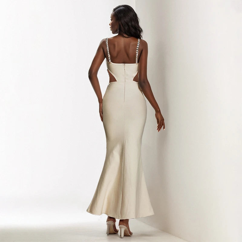 FZ Women's Sleeveless Big Crystal Evening Dress - FZwear