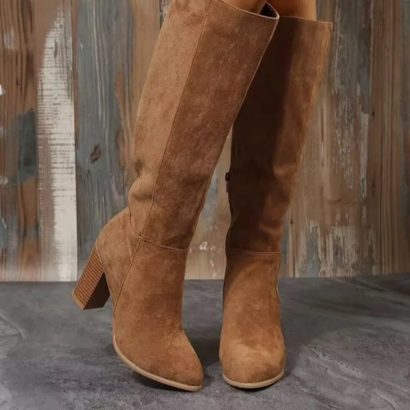 FZ Women's Cowboy Heels Knee High Long Boots