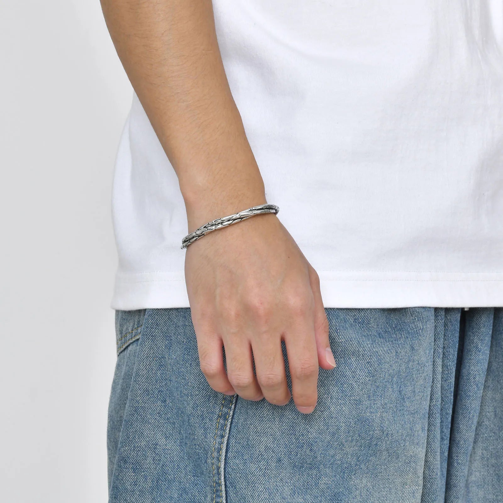 FZ Chinese Dragon Vintage Retro Metal Cuff Bracelets - FZwear