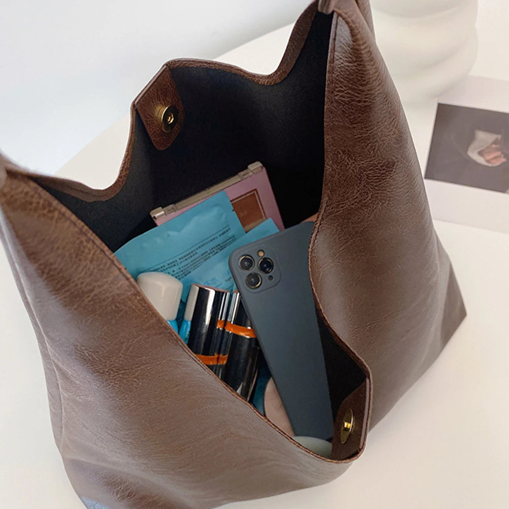 FZ PU Soft Leather Shoulder Large Capacity Tote Bag