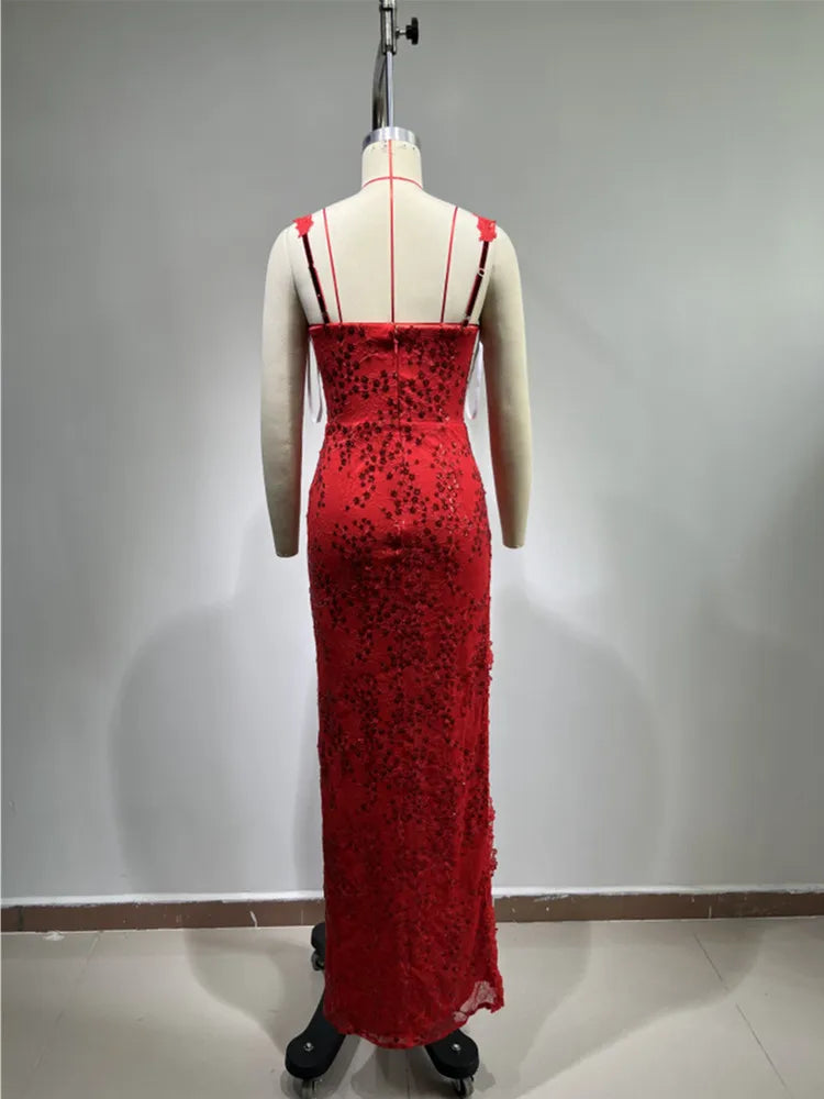 FZ Women Sleeveless Sexy V-Neck Bodycon Long Mermaid Elegant Evening Dress - FZwear