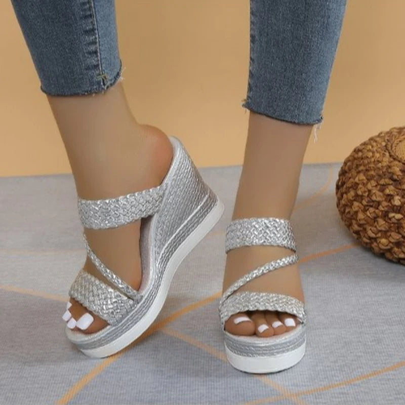 FZ Women's Shallow Wedges Platform High Heels Sandals Shoes