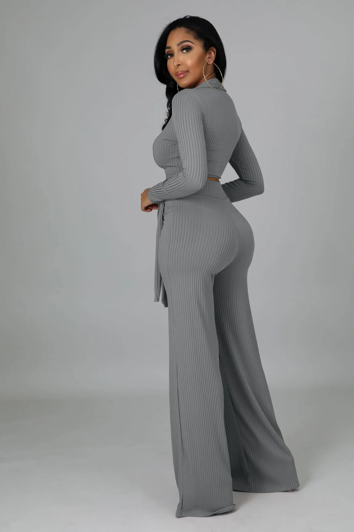 FZ Women's Knit Ribbed Sexy Sweater Pants Suit - FZwear