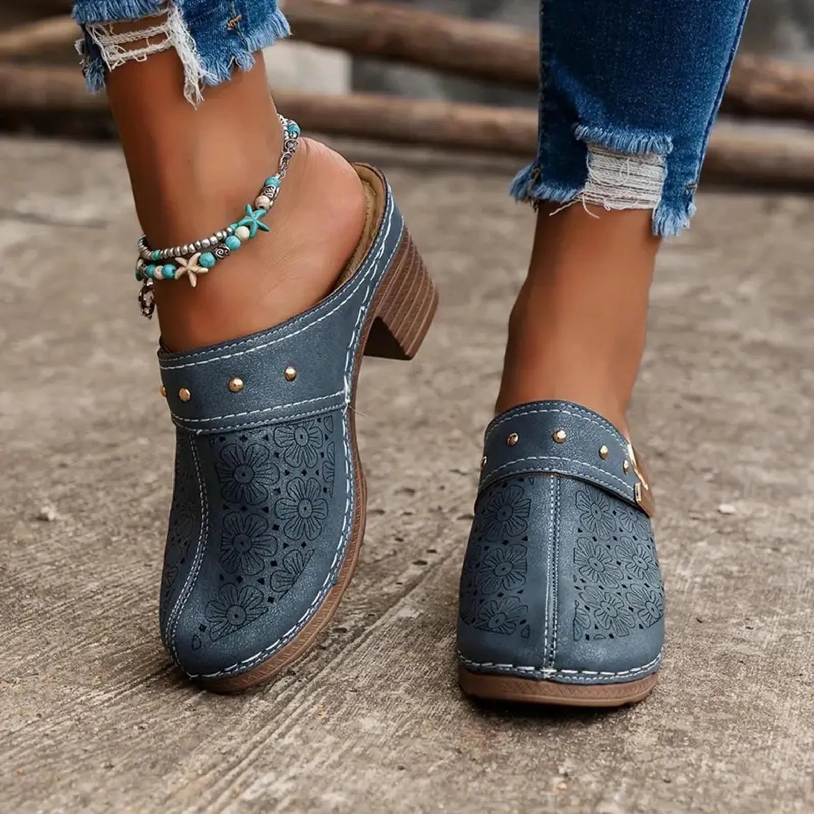 FZ Women's Chunky Heel High Platform Boots