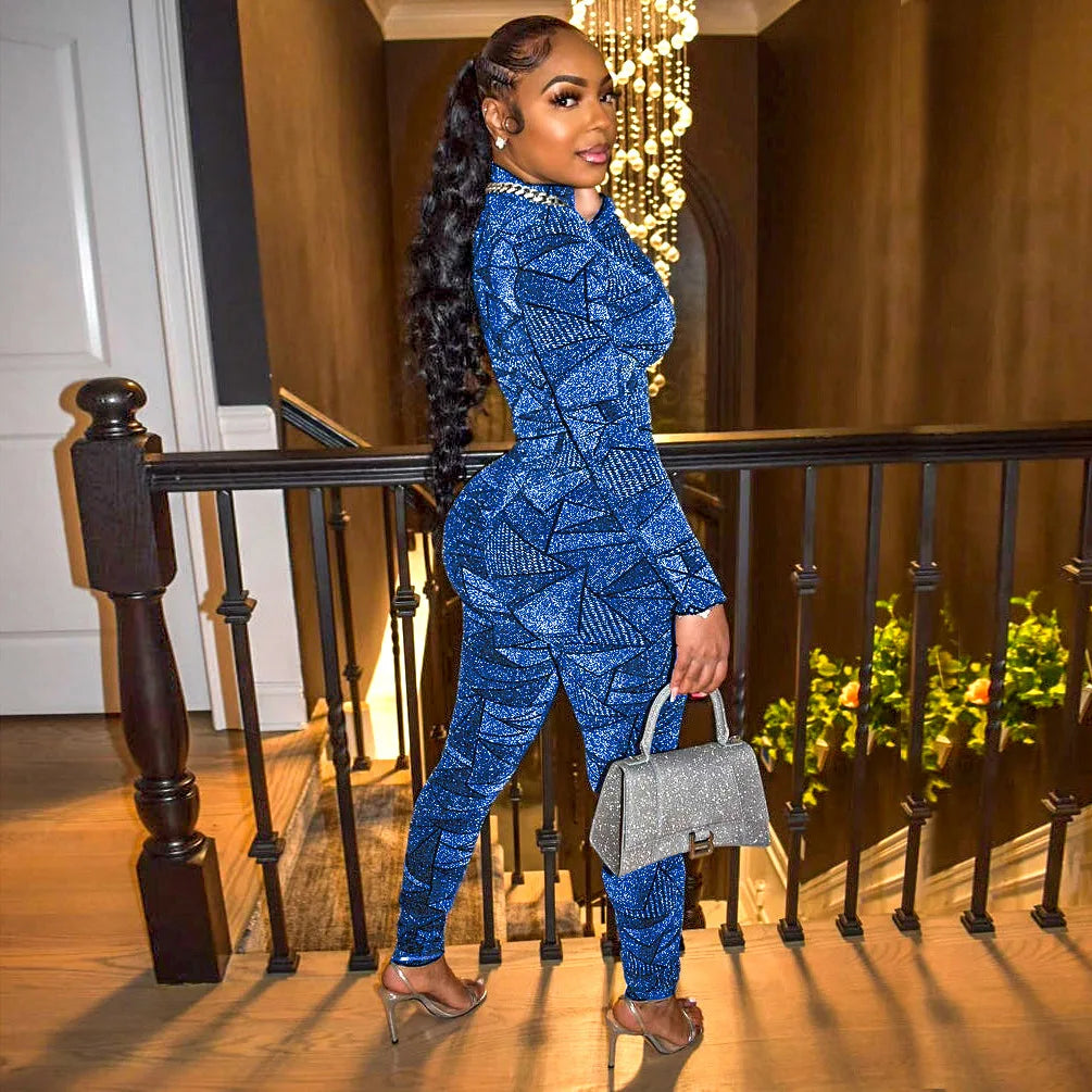 FZ Women's Slim-Fit Simple Long-Sleeved 2 Piece Pants Suit - FZwear