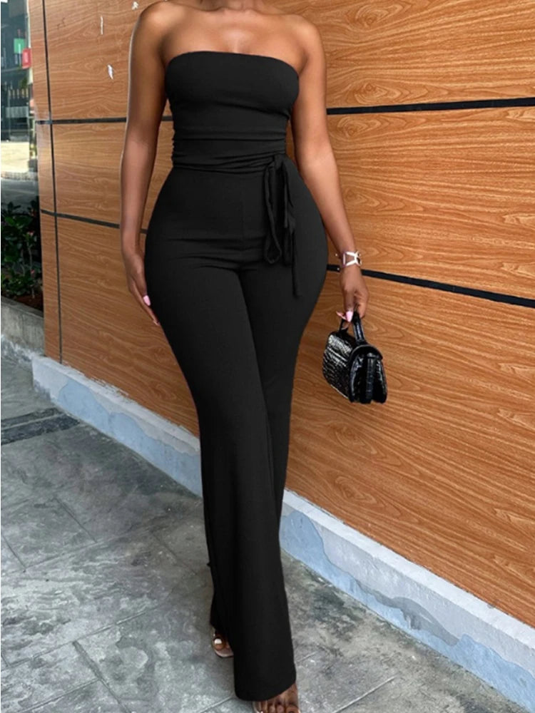 FZ Women's Bandeau Tied Detail Pants Suit - FZwear