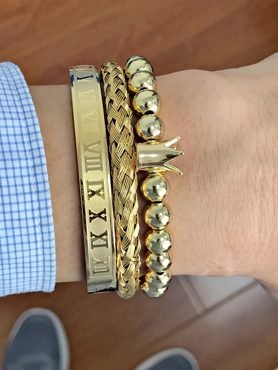 FZ Luxury Royal Crown Fashion Stainless Steel Bracelet Sets - FZwear