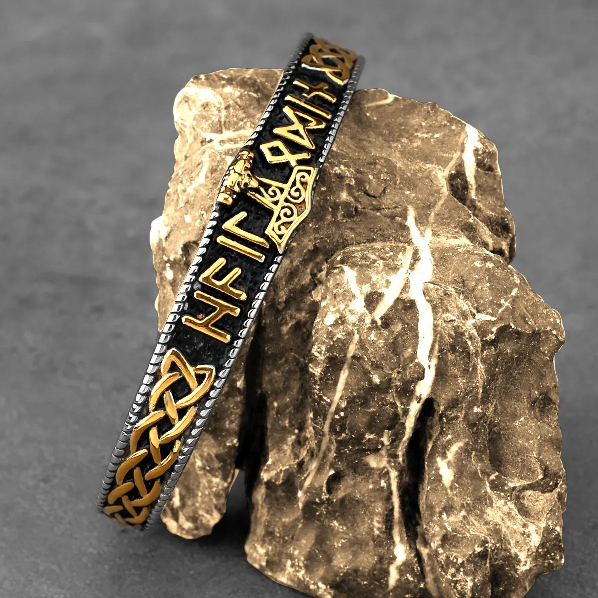 FZ Stainless Steel Viking Thor's Hammer Rune Vintage Celtic Bracelet - FZwear