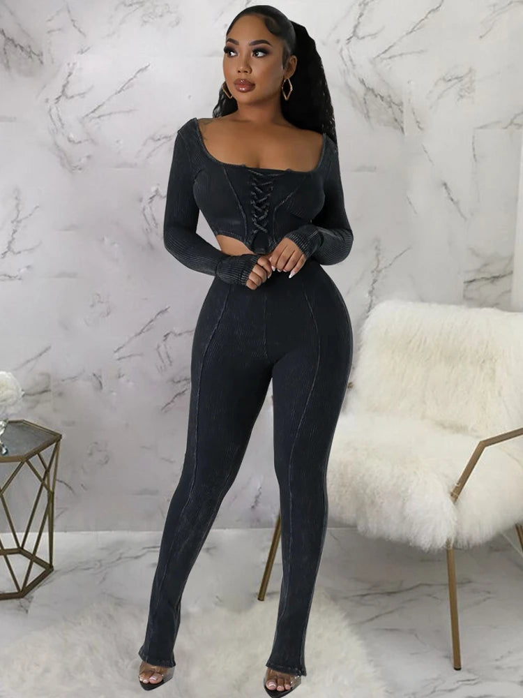 FZ Women's Sexy 2 Two Piece Matching Pants Suit - FZwear