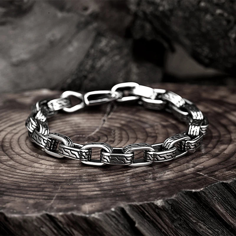 FZ Stainless Steel Creative Pattern Punk Locomotive Bracelet