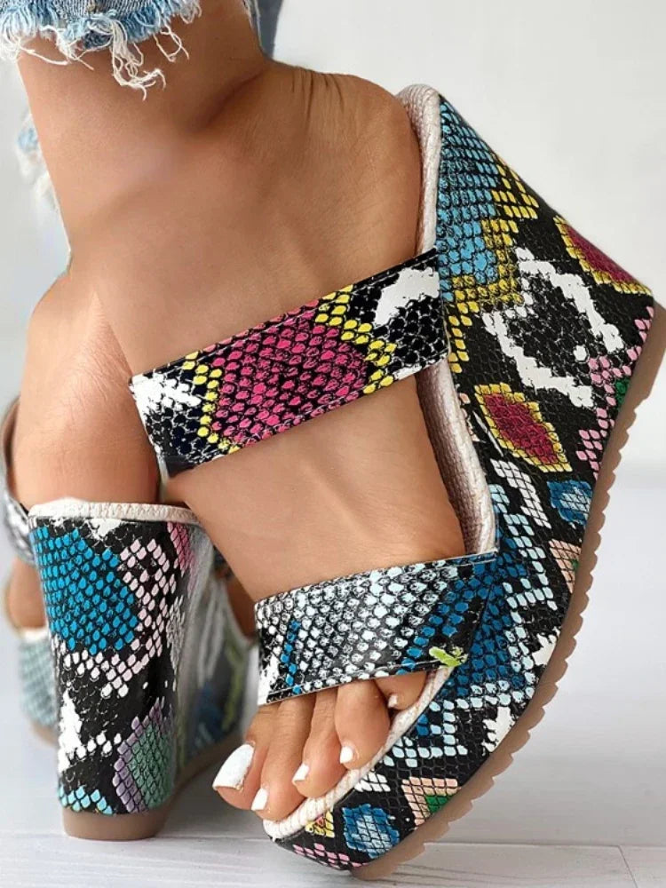 FZ Women's High Heels Wedges Multicolor Open Toe Shoes DSers