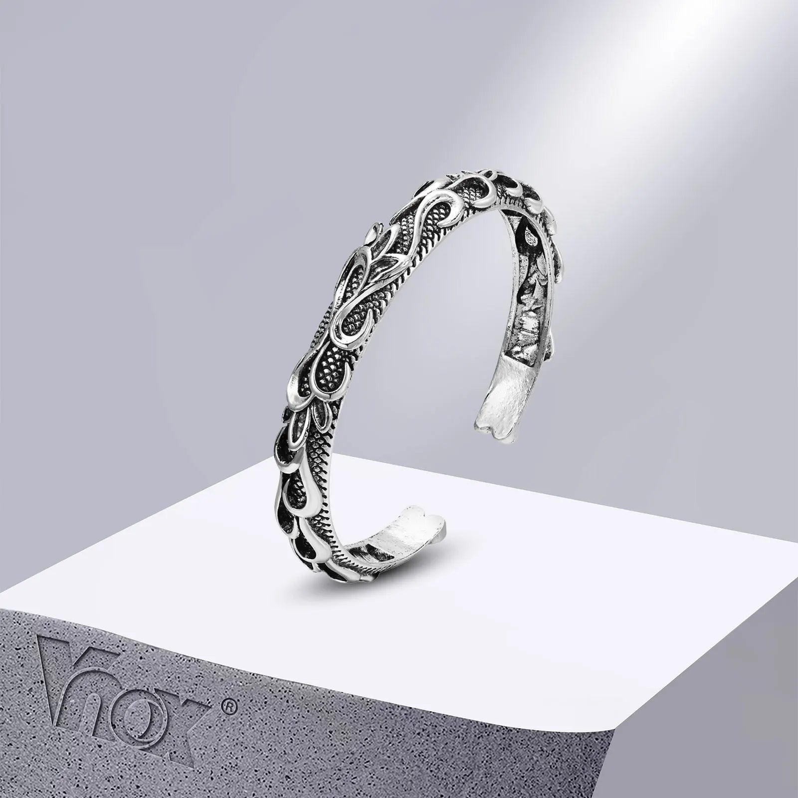 FZ Chinese Dragon Vintage Retro Metal Cuff Bracelets - FZwear