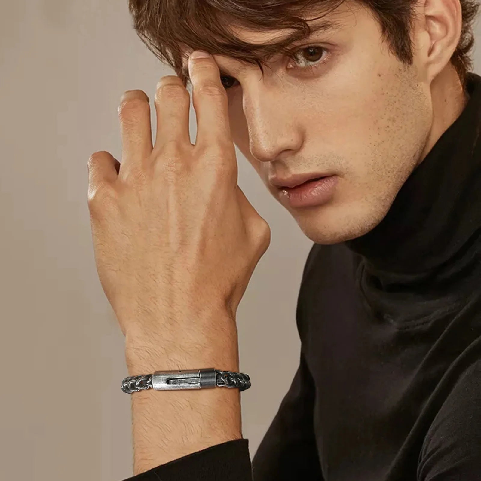 FZ 6.3mm Vintage Double Layer Cuban Chain, Retro Stainless Steel Bracelet - FZwear