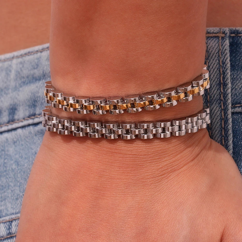 FZ Double 18cm Stainless Steel Waterproof Hypoallergenic Bracelet - FZwear