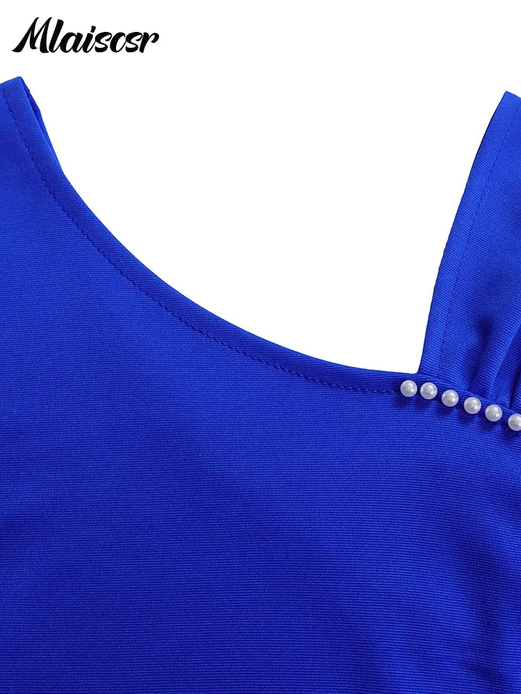 FZ Women's Short Sleeve Beading African Midi Dress