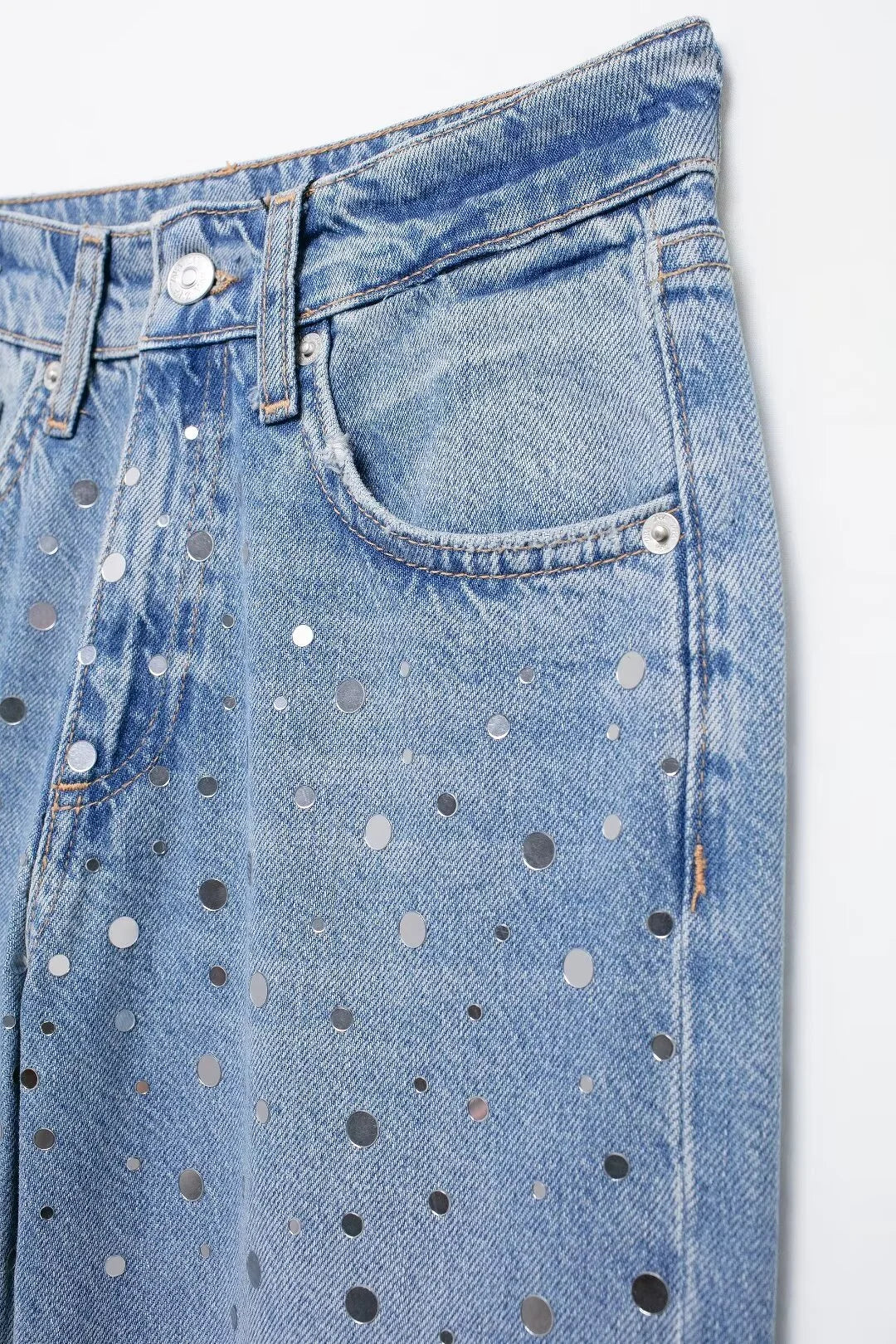 FZ Women's American Style Versatile Wide Leg Cowboy Pants