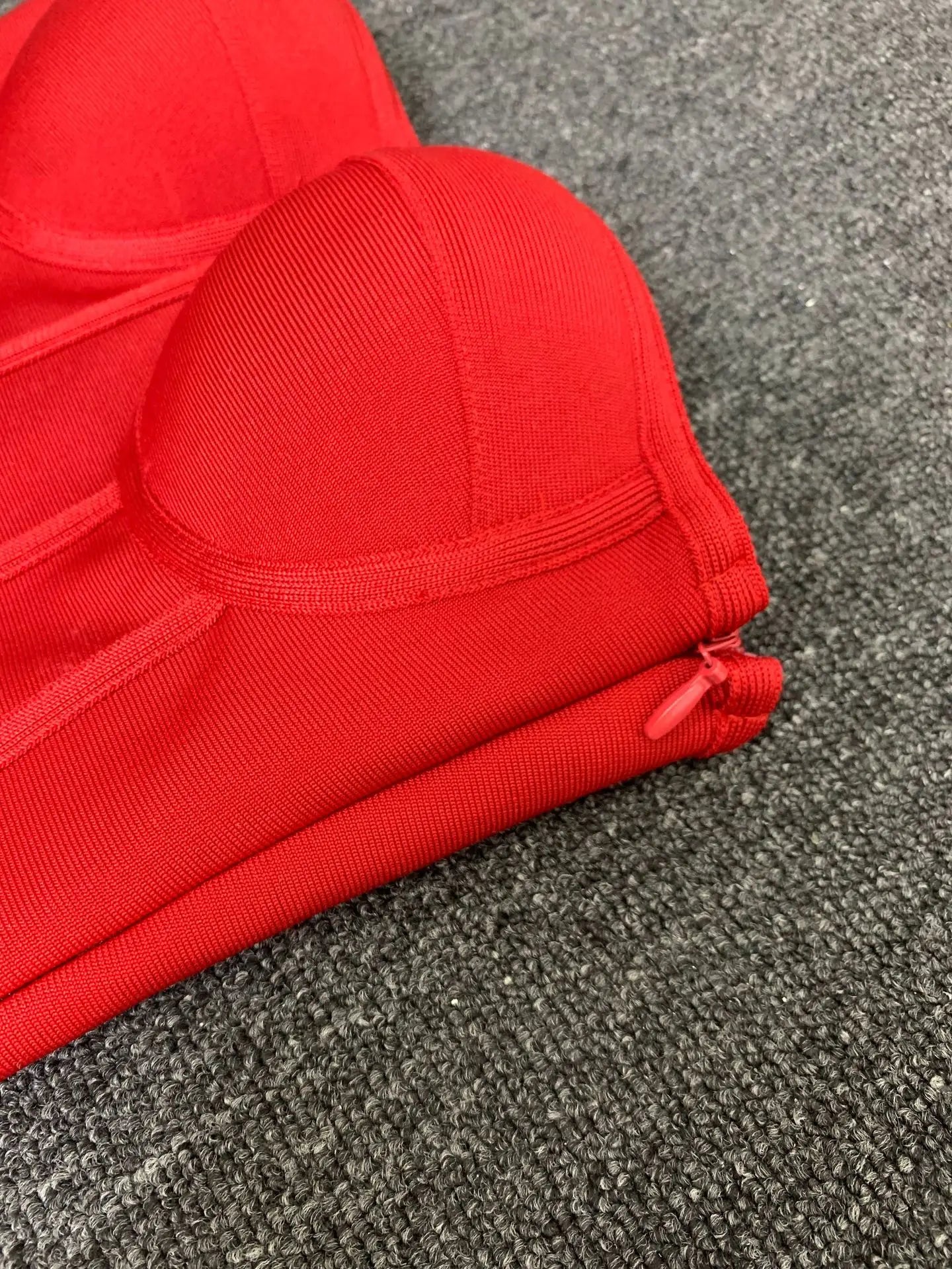 FZ Women Strapless Flowers Hem Laced Up Mini Bandage Evening Dress