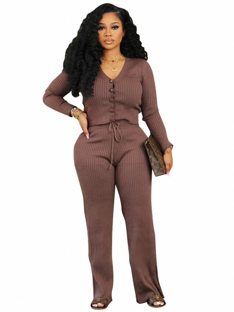FZ Women's Solid Color Two Pieces Pants Suits - FZwear