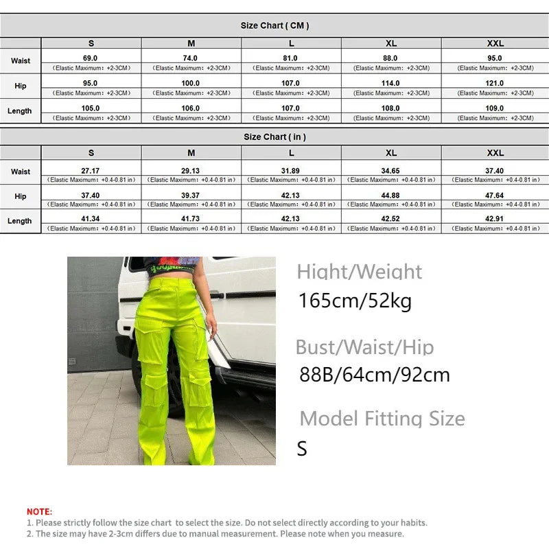 FZ Women's Wide Leg Stretch Straight Pocket Loose Streetwear Cargo Pants DSers