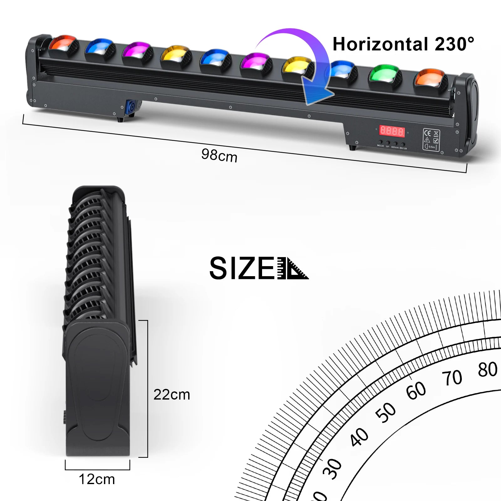 FZ 250W Swing Dot Beam Wall Washer Light With 10X25W LED RGBW Stage Lighting