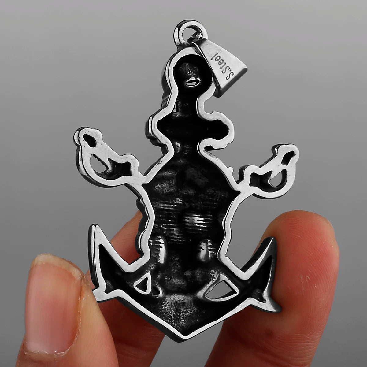 FZ Retro Double Sword Pirate Skull Pendant Ghost Head Necklace - FZwear