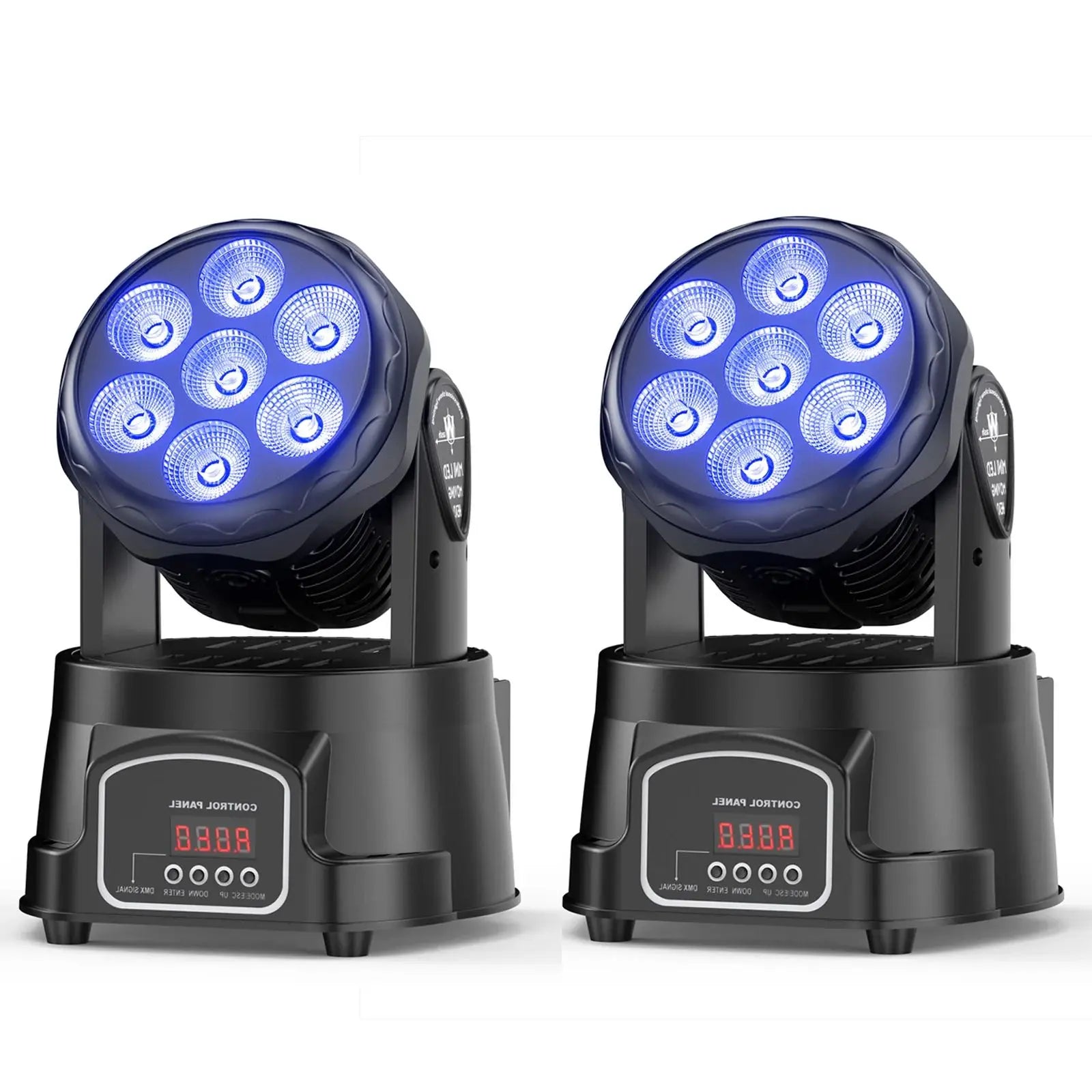 FZ 2Pcs/Set 105W Beam Moving Head Lights 7x4W RGBW LED Stage Lighting