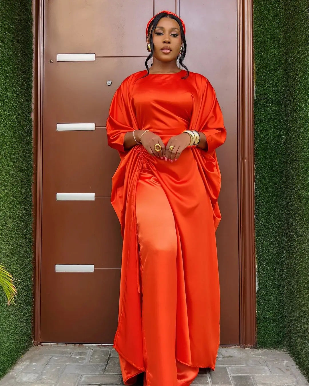 FZ Women's Asymmetrical Split Maxi Wide Leg Two Piece Pants Suit