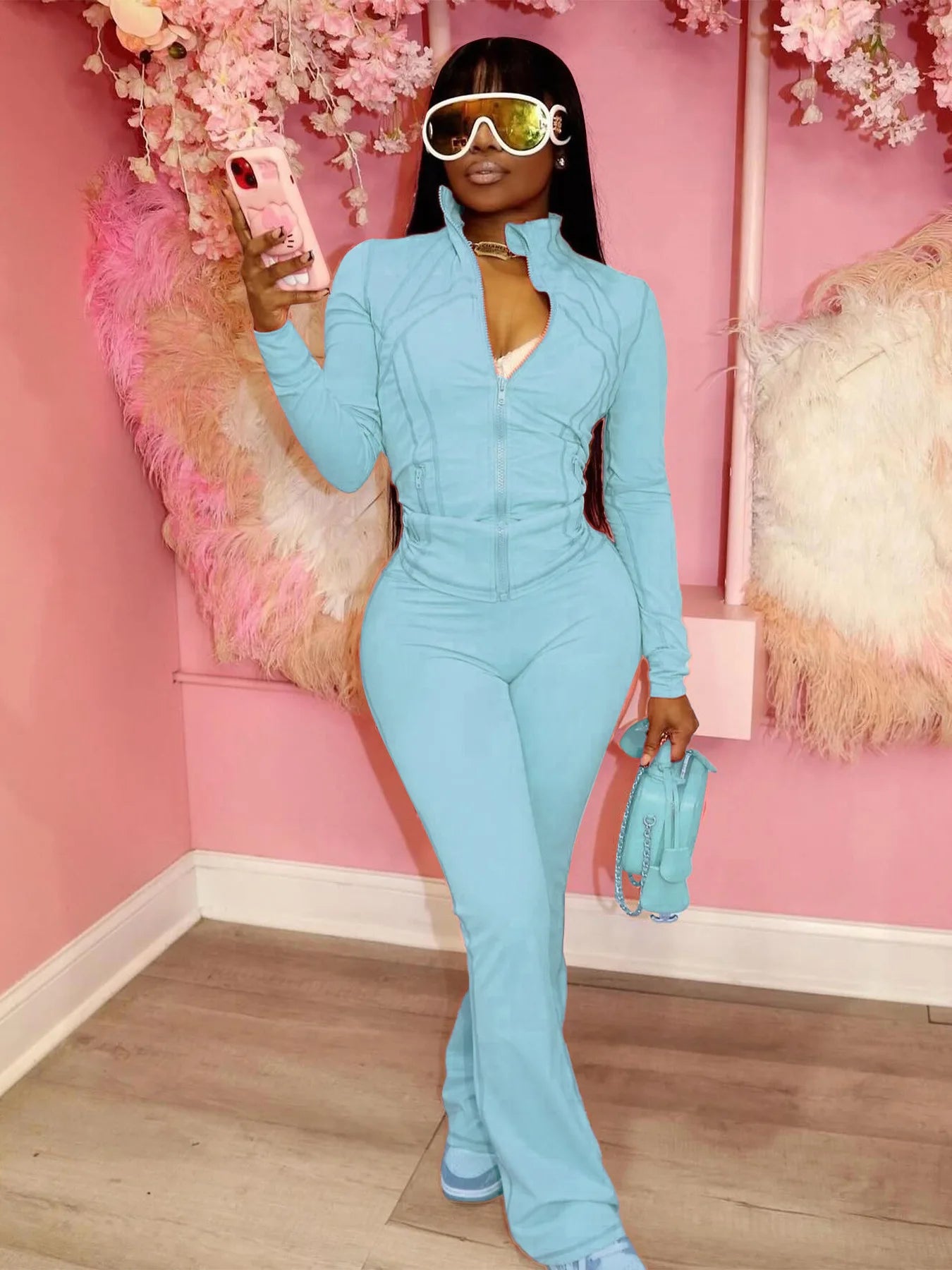 FZ Women's Streetwear Two Piece Pants Suit