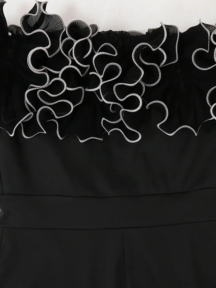 FZ Women's Elegant Rose Detail One Piece Jumpsuit - FZwear