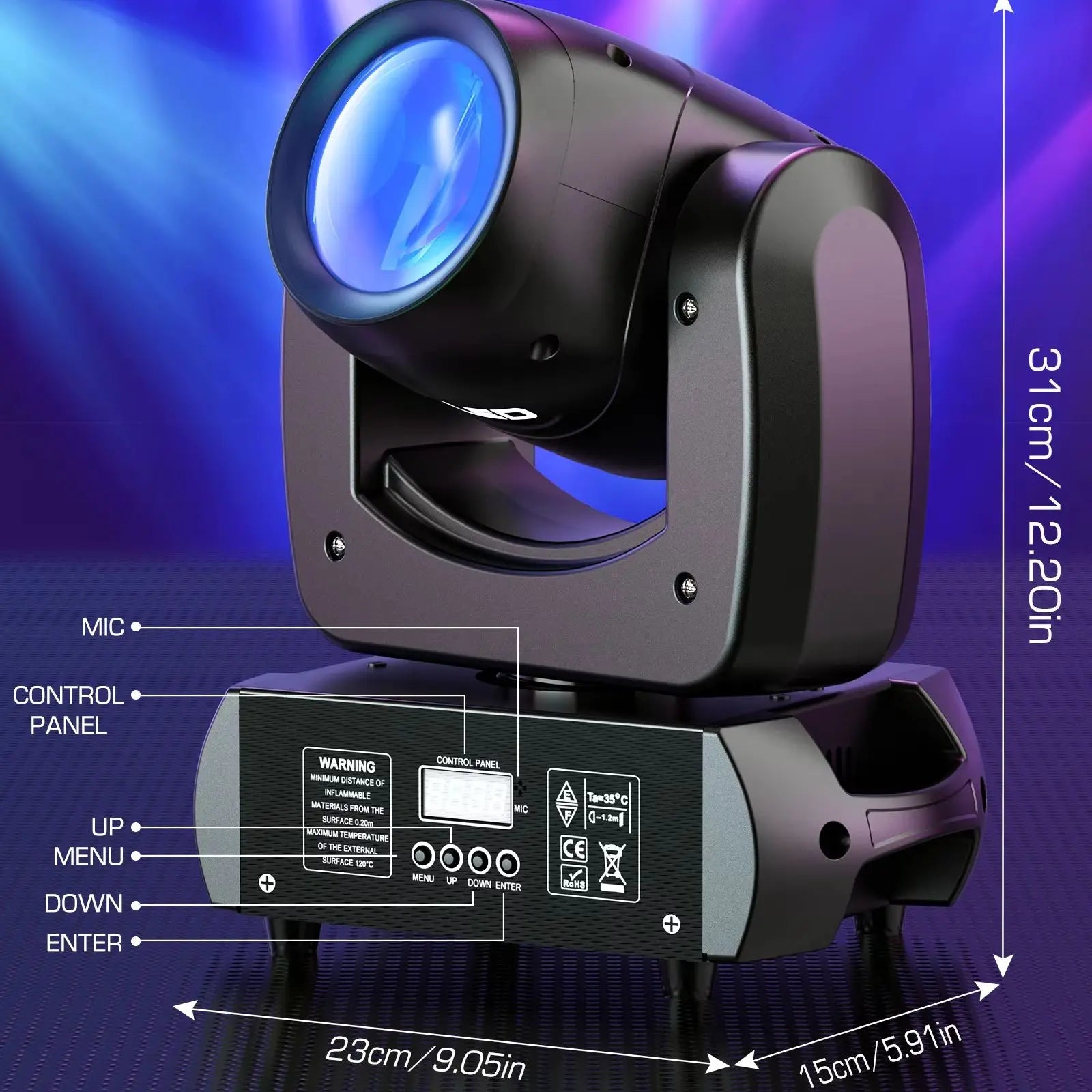 FZ 2PCS/Set 100W Moving Head Beam Gobo Dazzling Effect DMX LED Stage Lighting