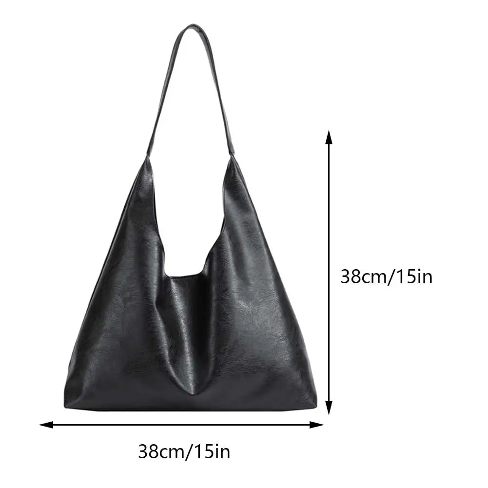 FZ PU Soft Leather Shoulder Large Capacity Tote Bag