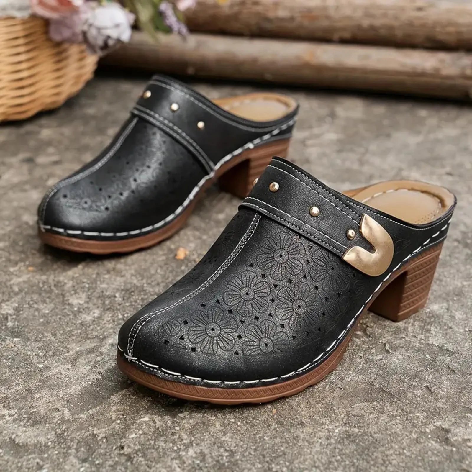 FZ Women's Chunky Heel High Platform Boots