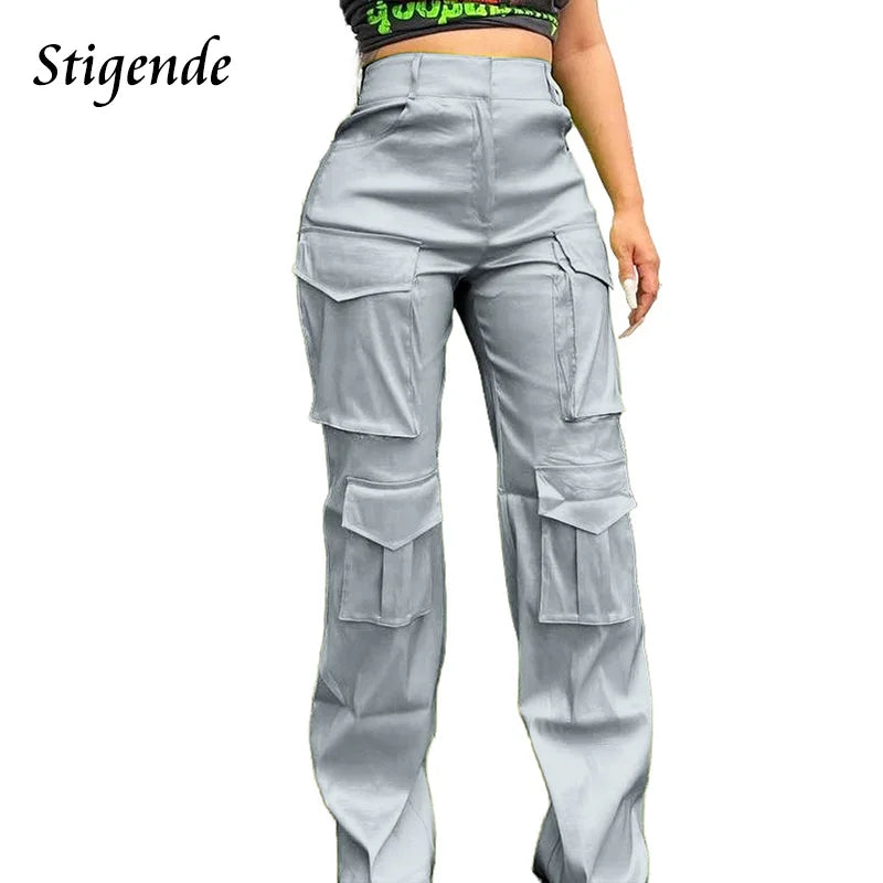 FZ Women's Wide Leg Stretch Straight Pocket Loose Streetwear Cargo Pants DSers