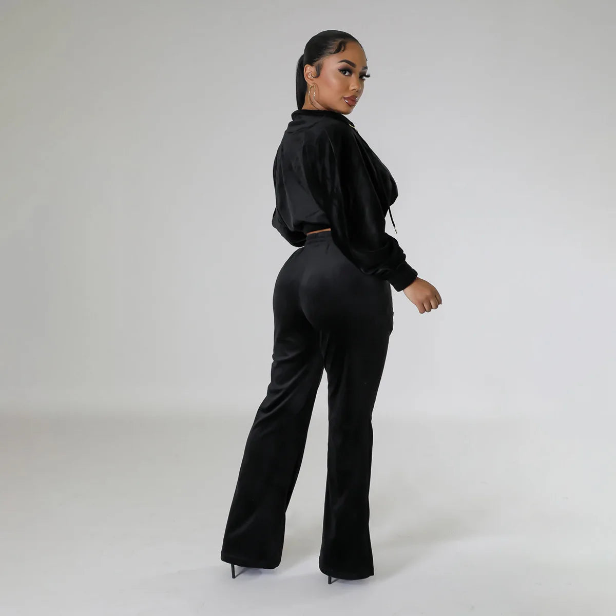 FZ Women's Matching Sets Solid Color Two Pieces Sets Pants Suits - FZwear