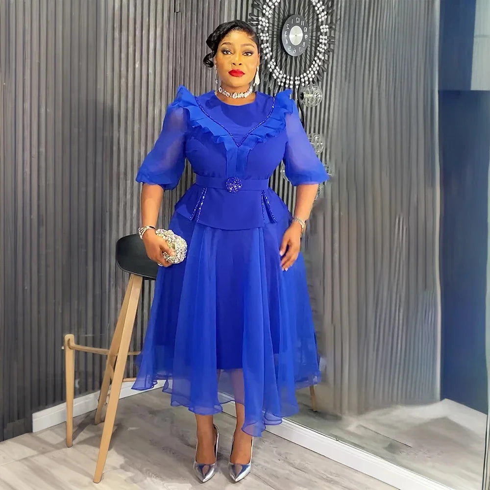 FZ Women's Plus Size Africa Dashiki Party Long Church Dress