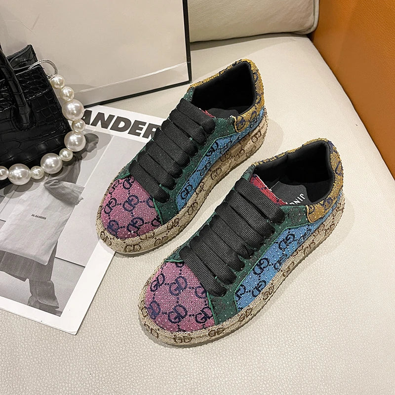 FZ Women's Rhinestone Casual Platform Sports Shoes