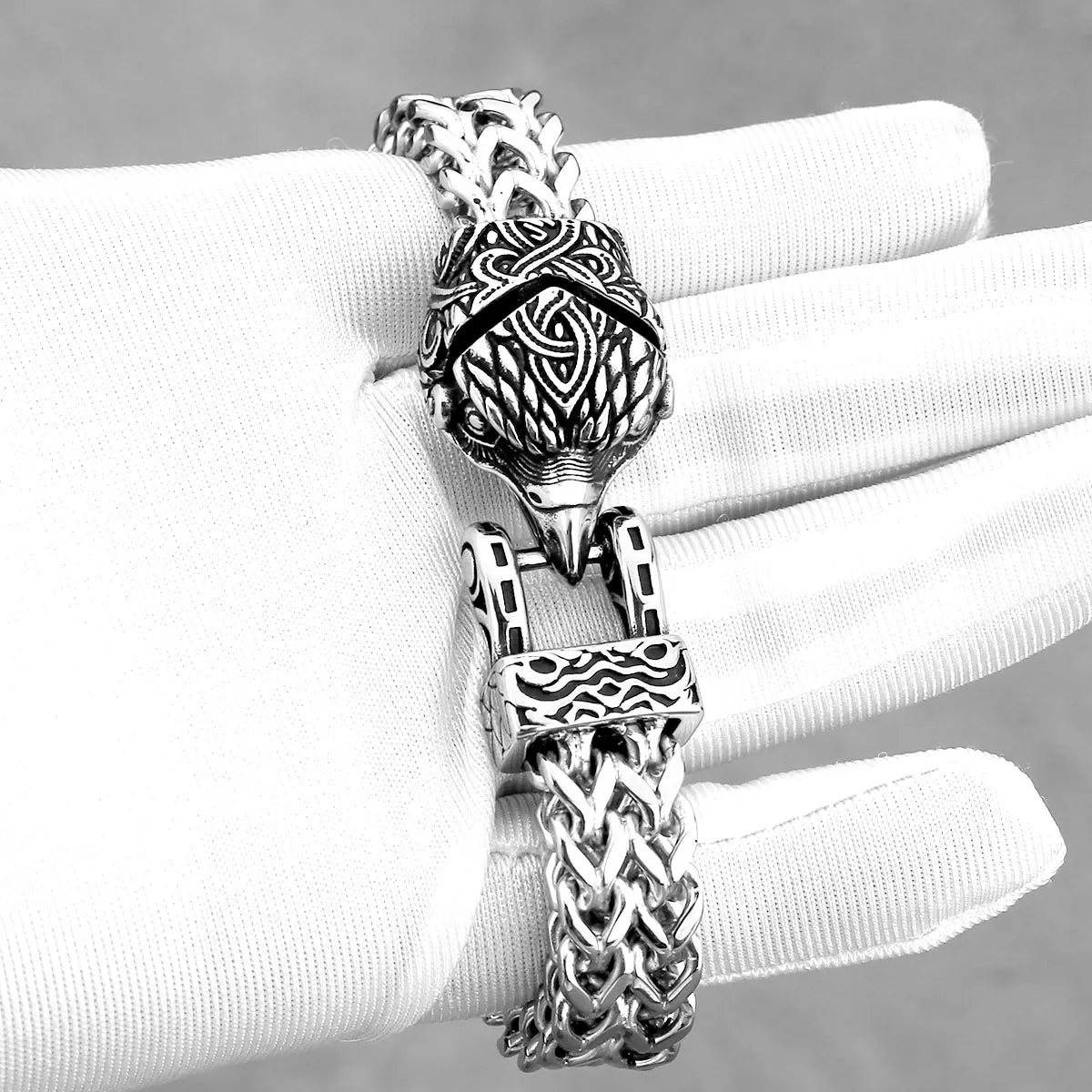 FZ Stainless Steel Never Fade Raven Head Bracelet - FZwear