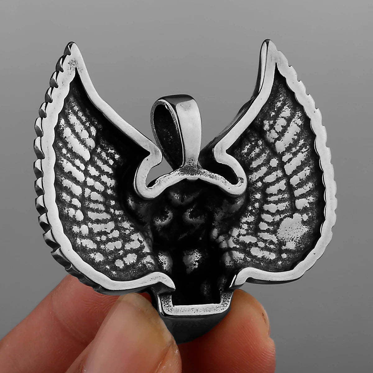 FZ Angel Wings Skull Pendant Ghost Head High Quality Stainless Steel Necklace - FZwear