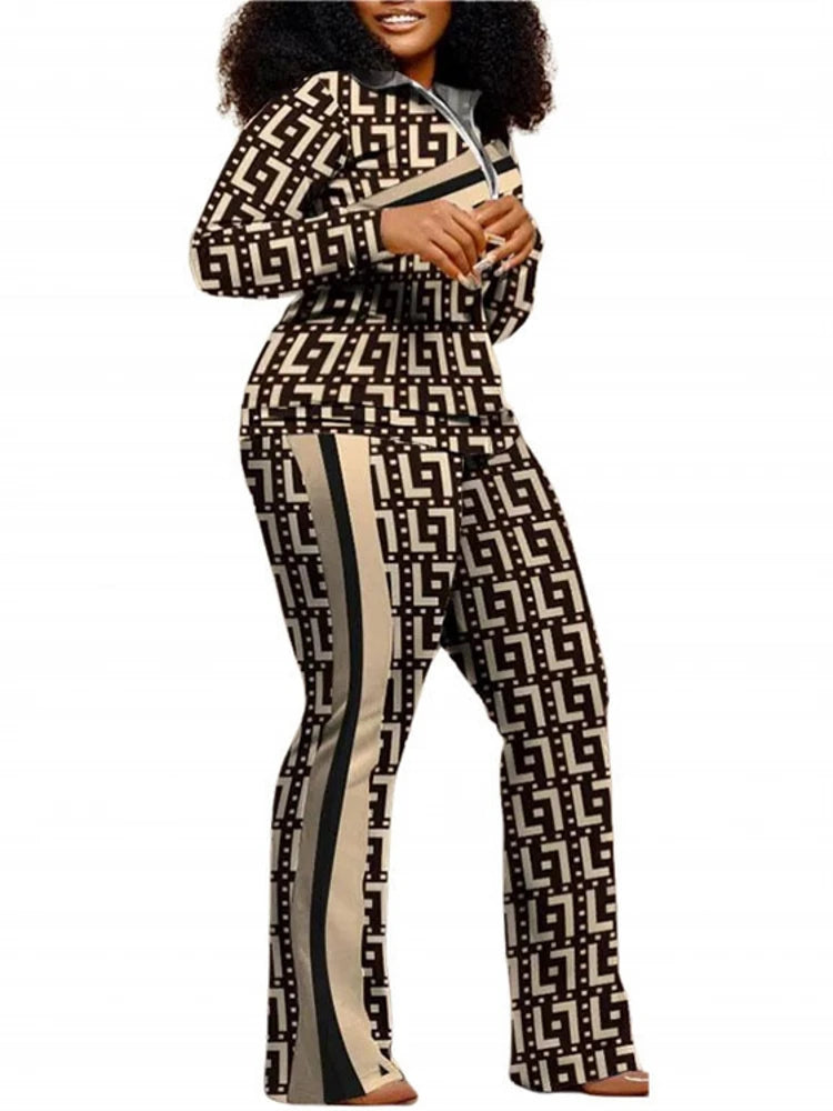 FZ Women's Tracksuit Zipper Stand Collar Pants Suits - FZwear