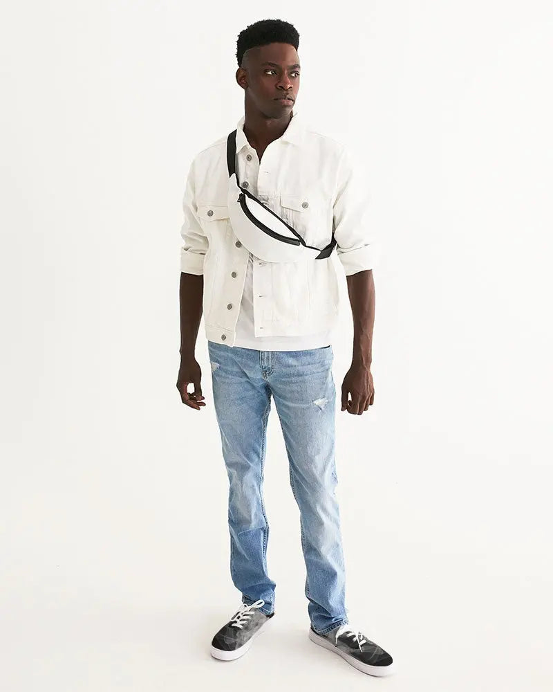 Smoking the highest Men's Lace Up Canvas Shoe Kin Custom