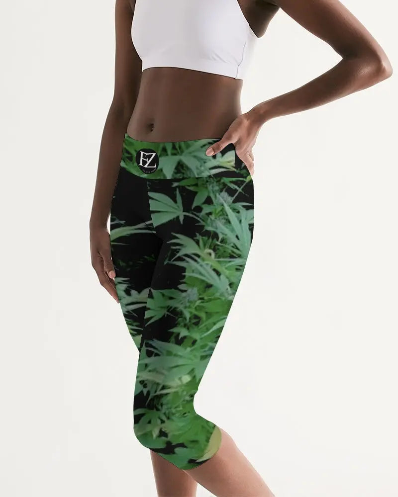 THE BUD - DARKER SHADE Women's Mid-Rise Capri Kin Custom