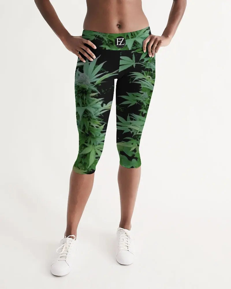 THE BUD - DARKER SHADE Women's Mid-Rise Capri Kin Custom